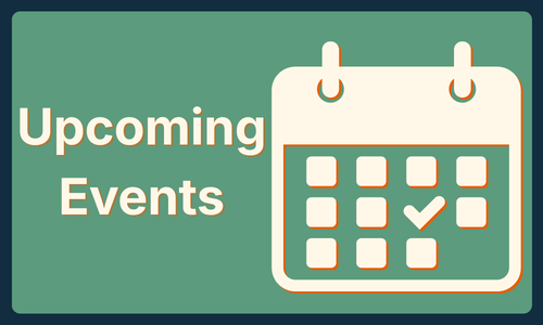 Upcoming Events text next to a graphic of a calendar